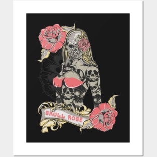 Skull Rose Posters and Art